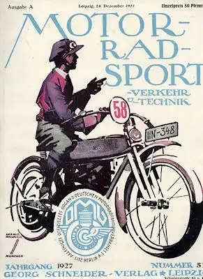 Motorrad Sport Verkehr und Technik 1927 Heft 52