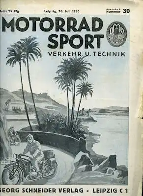 Motorrad Sport Verkehr und Technik 1930 Heft 30
