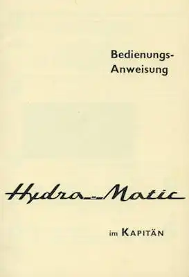 Opel Kapitän Hydra-Matic Prospekt 1961