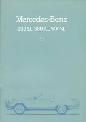 Mercedes-Benz 280 350 500 SL Prospekt 11.1984