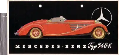Mercedes-Benz Typ 540 K Prospekt 1938