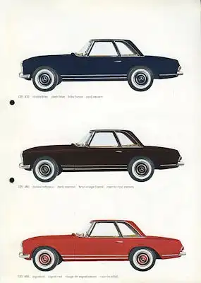Mercedes-Benz 230 SL Farben 10.1964