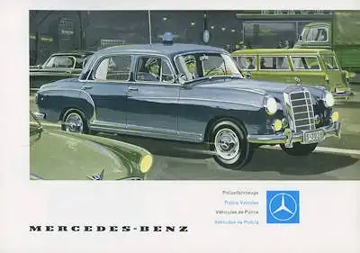 Mercedes-Benz Polizeifahrzeuge Programm 1959 Reprint