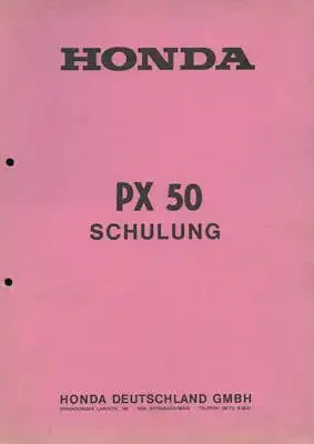 Honda PX 50 Schulungsunterlagen ca. 1983
