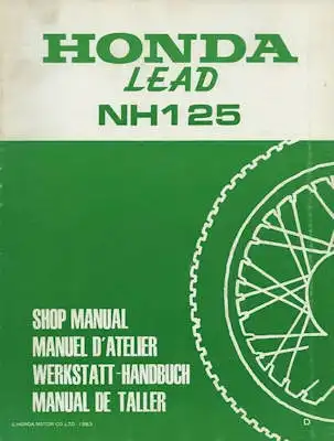 Honda Lead NH 125 Reparaturanleitung 1983