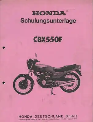 Honda CBX 550 F Reparaturanleitung 1982