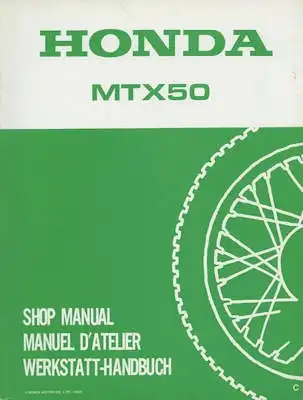Honda MTX 50 Reparaturanleitung 1982