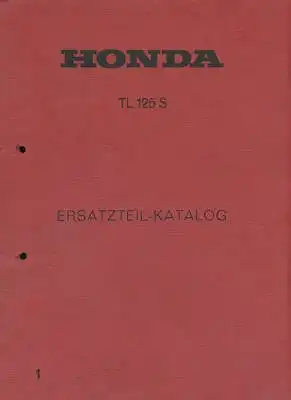 Honda TL 125 Ersatzteilliste ca. 1974