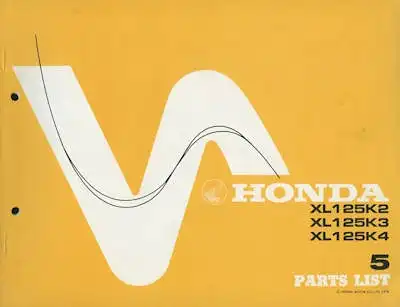 Honda XL 125 K2 K3 K4 Ersatzteilliste 1978