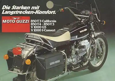 Moto Guzzi 850 T3 / T4 / V 1000 Prospekt ca. 1980