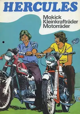 Hercules Mokicks Kleinkrafträder Motorräder Prospekt 1975