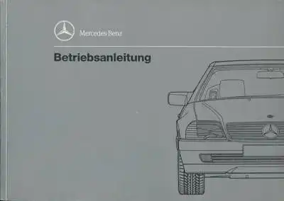 Mercedes-Benz SL Bedienungsanleitung 9.1992