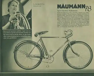Seidel & Naumann Fahrrad Prospekt ca. 1938