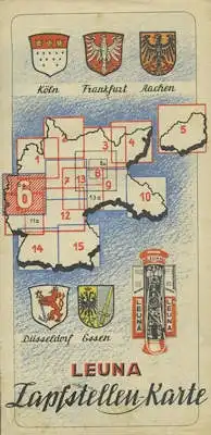 Leuna Zapfstellen-Karte Nr. 6 1930er Jahre