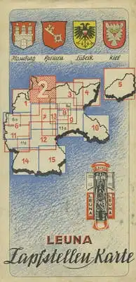 Leuna Zapfstellen-Karte Nr. 2 1930er Jahre