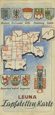 Leuna Zapfstellen-Karte Nr. 6a 1930er Jahre