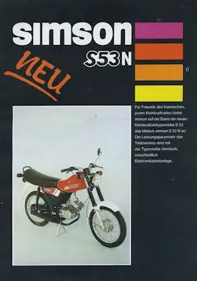 Simson S 53 N Prospekt ca. 1990