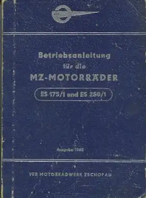 MZ ES 175/1, 250/1 Bedienungsanleitung 1965