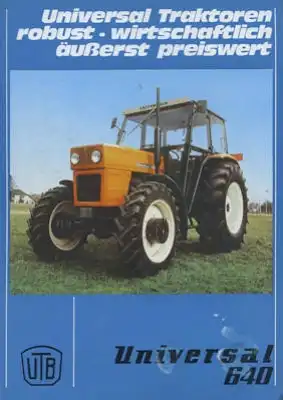 Universal 640 Traktor Prospekt 1980er Jahre