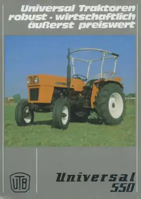 Universal 550 Traktor Prospekt 1980er Jahre