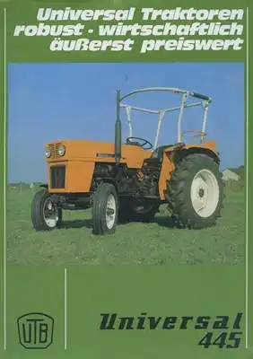 Universal U 445 Super Traktor Prospekt 1980er Jahre