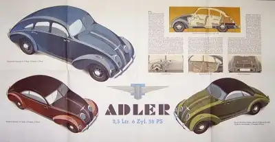 Adler 2,5 Ltr. Prospekt 1937