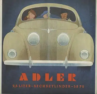 Adler 2,5 Ltr. Prospekt 1937