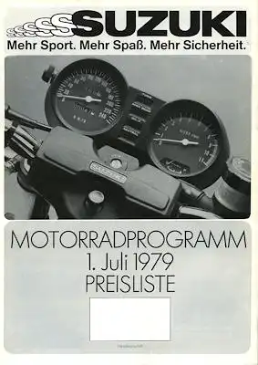 Suzuki Preisliste 7.1979