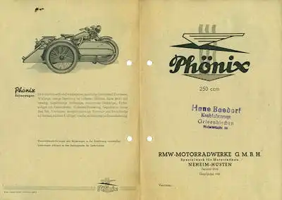 Phönix 250 Prospekt 1940/49