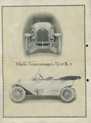 Miele K 1 und K 2 Prospekt 1912