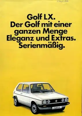 VW Golf 1 LX Prospekt ca. 1983