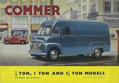 Commer 0,75 + 1,5 to Lieferwagen Prospekt 1950er Jahre