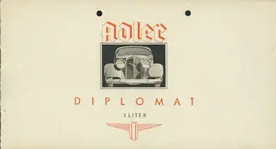 Adler Diplomat 3 Liter Prospekt 1934