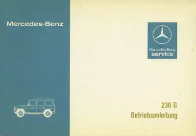 Mercedes-Benz 230 G Bedienungsanleitung 2.1979