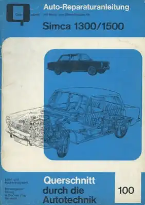 Simca 1300 / 1500 Reparaturanleitung 1960er Jahre