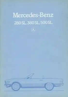 Mercedes-Benz 280 380 500 SL Prospekt 8.1981