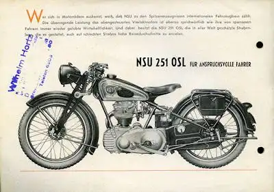 NSU 251 OSL Prospekt 1949