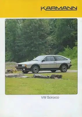 VW / Karmann Scirocco 2 Prospekt 1980er Jahre