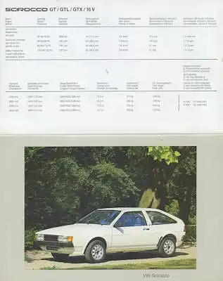 VW / Karmann Scirocco 2 Prospekt 1980er Jahre