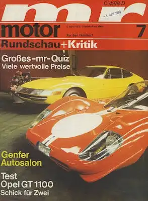 Motor Rundschau 1970 Heft 7