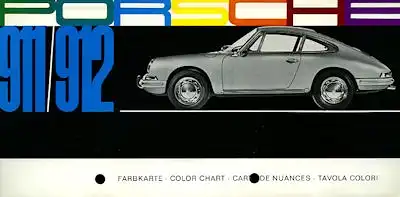 Porsche 911 912 Farbkarte 8.1966