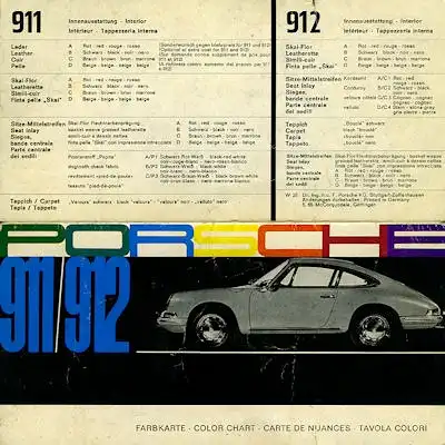 Porsche 911 Farbkarte 5.1965
