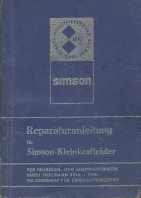 Simson Reparaturanleitung für Kleinkrafträder 12.1977