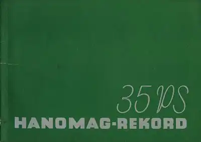 Hanomag Rekord 35 PS Prospekt 12.1937