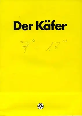 VW Käfer Prospekt 1.1985