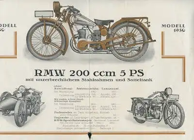 RMW 200 ccm Prospekt 1930
