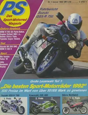 PS Die Motorradzeitung 1992 Heft 1