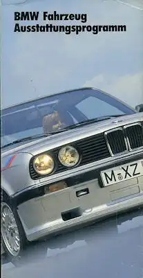 BMW Ausstattungsprogramm 1986