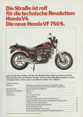 Honda VF 750 SC Prospekt 1982