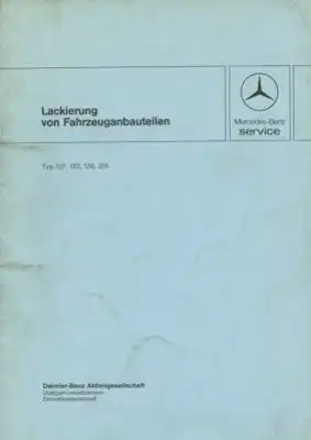 Mercedes-Benz Anleitung für Lackierungen 6.1984